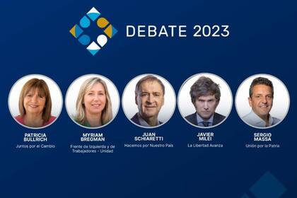 Los candidatos que participaron del primer debate presidencial en Santiago del Estero