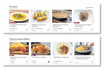 Los carrouseles temáticos buscarán que los suscriptores accedan rápido a la receta deseada
