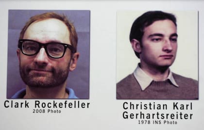 Los carteles de búsqueda del FBI que mostraban a Clark Rockefeller como Christian Karl Gerhartsreiter (Foto: Getty Images)