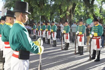 Los cazadores correntinos montaron una guardia de honor