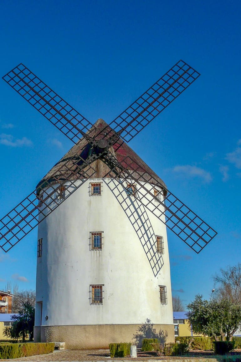 Los célebres molinos quijotescos. Aquí, en Alcázar de San Juan.
