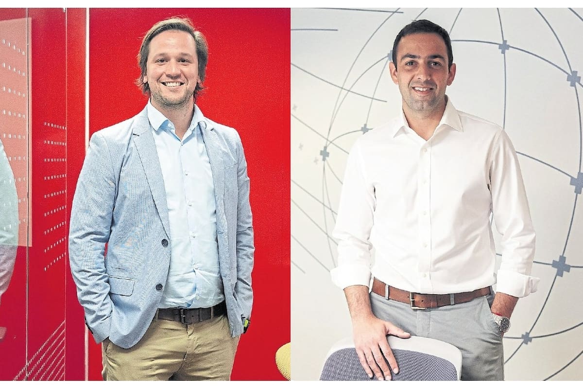 Los CEO muy jóvenes tienden a ser los propios fundadores de las empresas; aquí, las historias de dos excepciones argentinas. En la foto, Augusto Fabozzi, de Oracle, y Gastón Irigoyen, de Naranja X