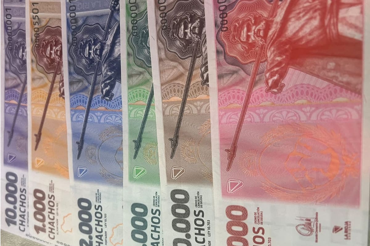 Los "Chachos" emitidos por el gobierno de la provincia de La Rioja