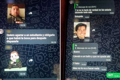 Los chats de los alumnos que planeaban una masacre en una escuela de Escobar