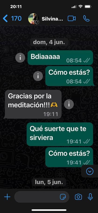 Los chats de Silvia Freire y Silvina Luna que compartió Ángel de Brito en su Twitter