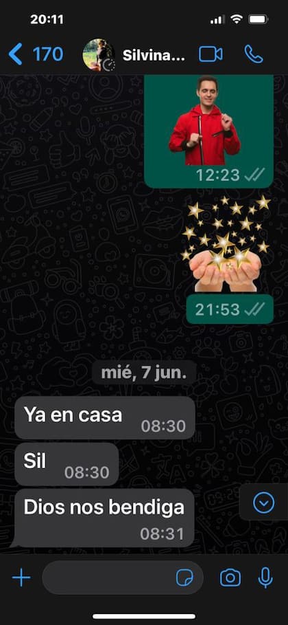 Los chats de Silvia Freire y Silvina Luna que compartió Ángel de Brito en su Twitter