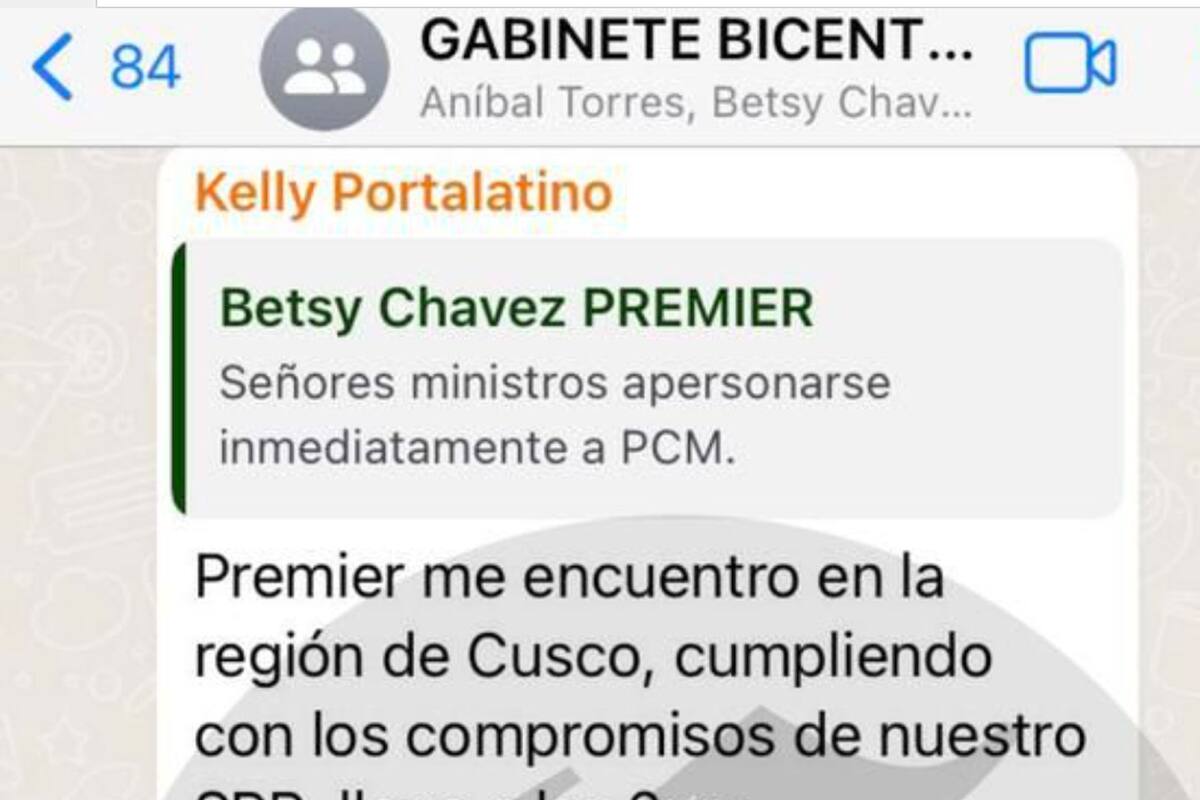 Los chats del gabinete de Castillo un día antes del autogolpe de Estado