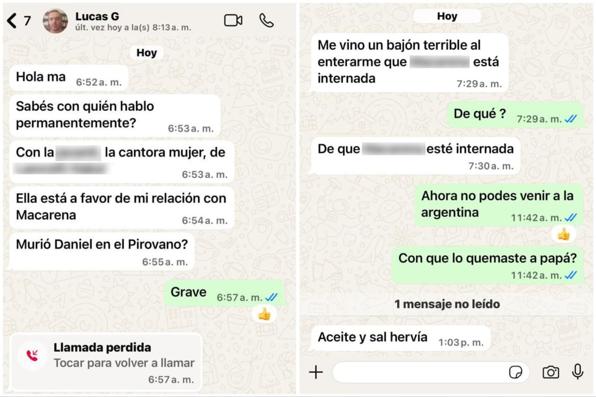 Los chats del joven acusado de matar a su padre