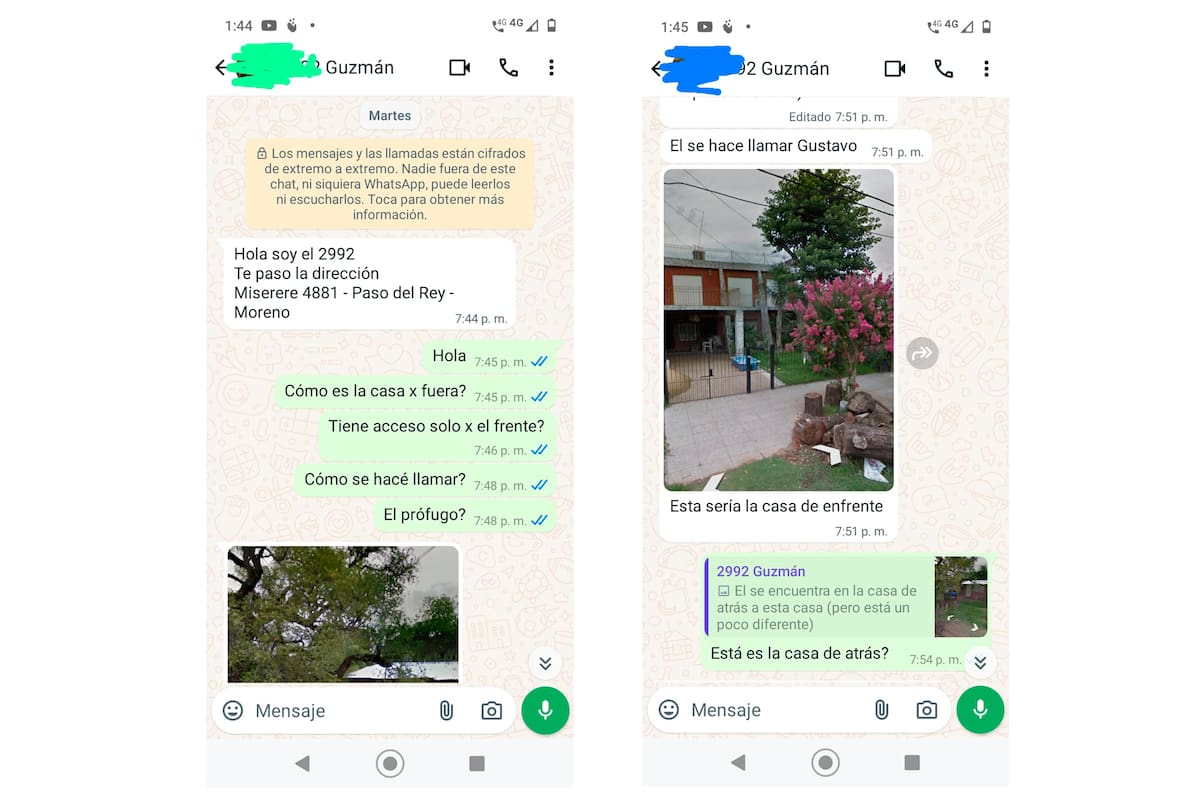 Los chats del testigo de identidad reservada que permitió ubicar al peluquero asesino de Recoleta.