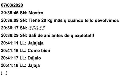 Los chats entre el cardiólogo Sebastián Nani y el neurocirujano Leopoldo Luque