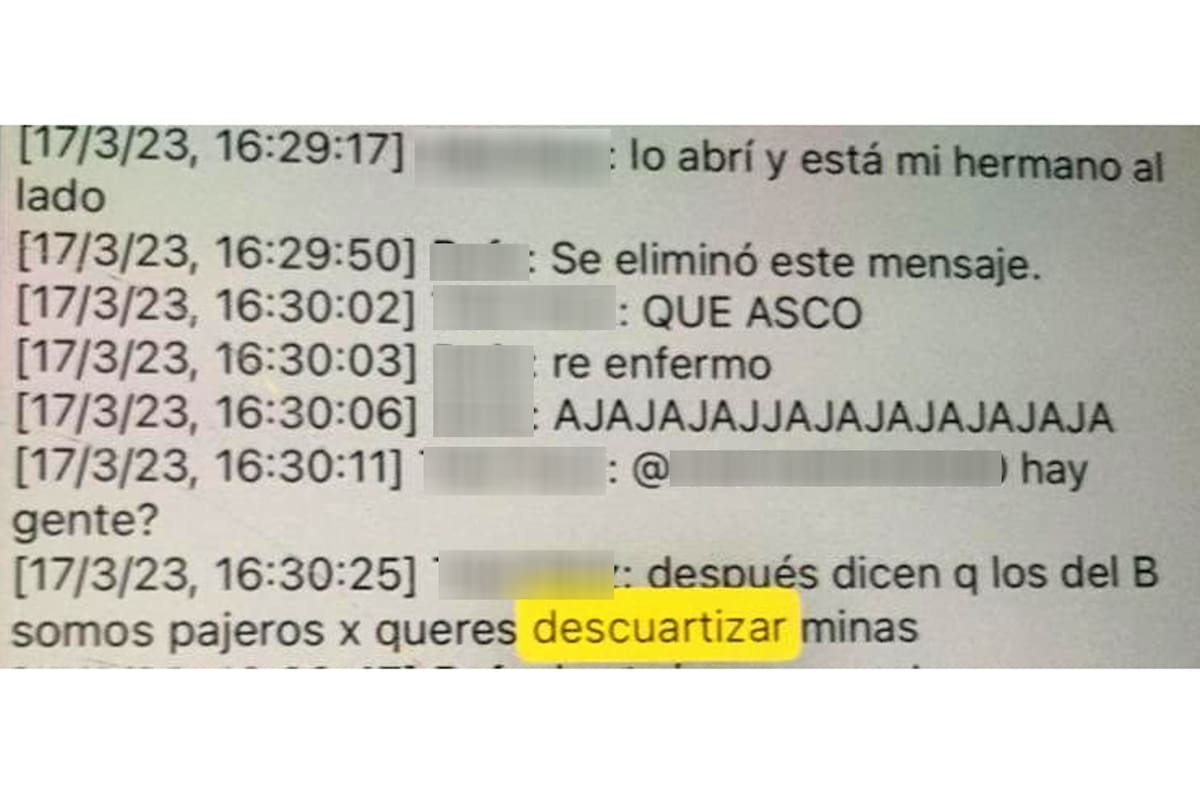 Los chats entre los alumnos de una escuela de La Boca