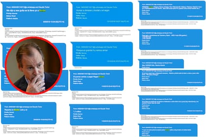 Los chats judicializados en los que se menciona a Gustavo Bordet