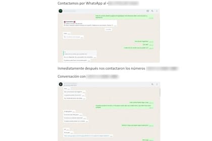 Los chats presentados como prueba