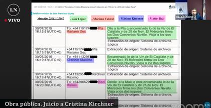 Los chats que presentó Luciani