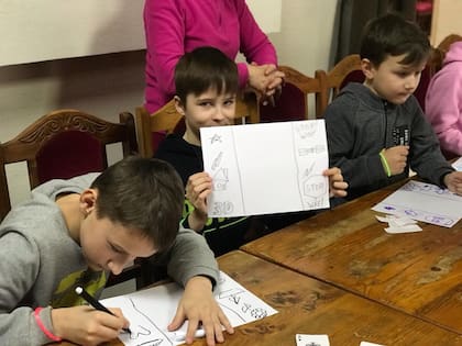 Los chicos dibujan sus temores y esperanzas