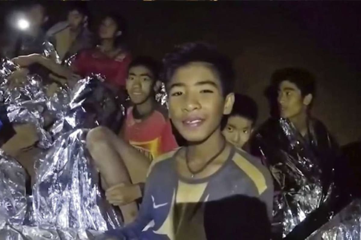 Los chicos, poco después de ser hallados