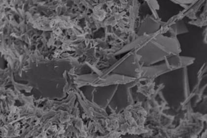 Los científicos encontraron tobermorita aluminoso formado dentro de las paredes debido a reacciones entre minerales en la mezcla de hormigón en presencia de agua y temperaturas moderadamente altas durante un período prolongado