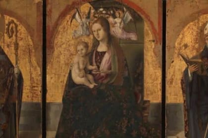 Los cinco paneles supervivientes del "Político de San Gregorio" de Antonello da Messina, de 1473, tres de los cuales fueron robados del Museo Regionale Accascina
