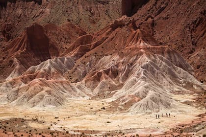 Los colores del Valle de Marte o Valle de la Luna jujeño, en Cusi Cusi