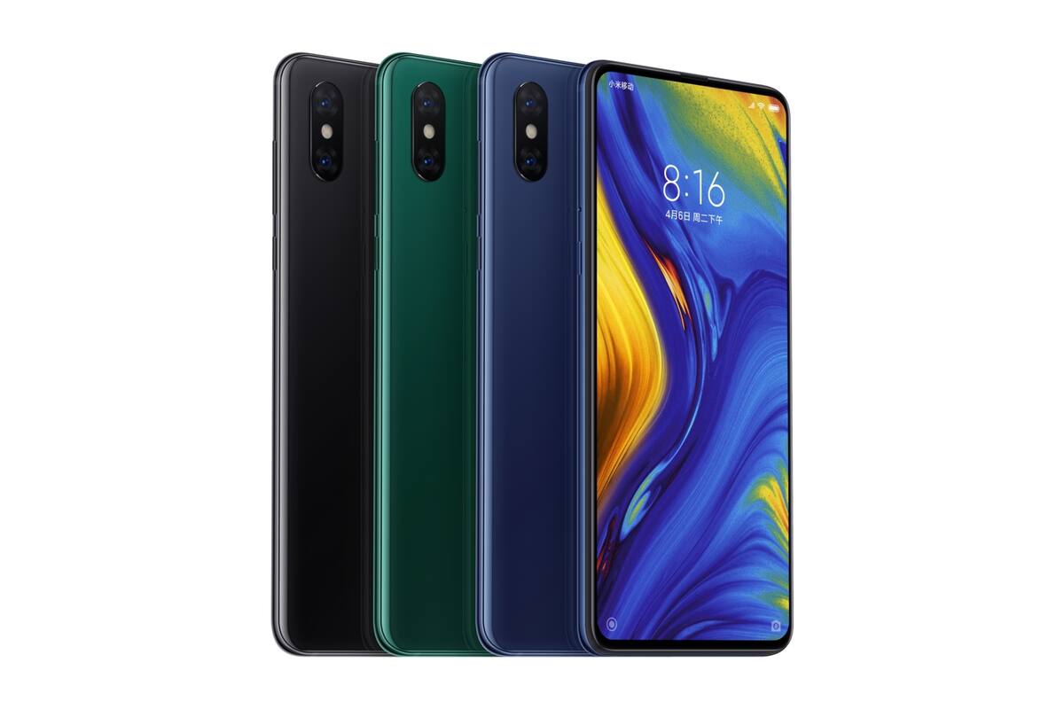 Los colores del Xiaomi Mi Mix 3, que tiene una pantalla de 6,4 pulgadas y 2340 x 1080 pixeles