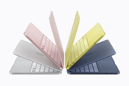Los colores disponible para la MacBook Neo, que tiene un chasis hecho en aluminio