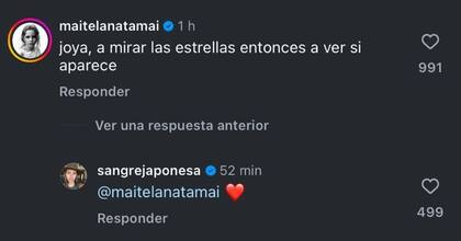 Los comentarios de los famosos al posteo que confirma el romance de Mauro Icardi y la China Suárez (Captura: Instagram @sangrejaponesa)