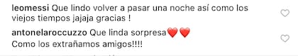 Los comentarios de Messi y Antonela en la foto de Sofía Balbi