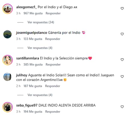 Los comentarios más destacados del sentido homenaje de la selección argentina para el Indio Solari