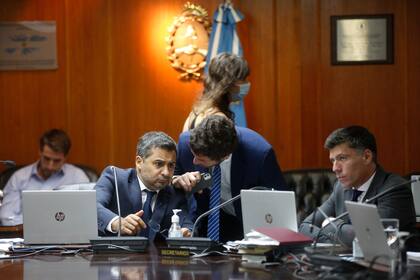 Los consejeros Diego Molea y Gerónimo Ustarroz, del bloque oficialista del Consejo de la Magistratura