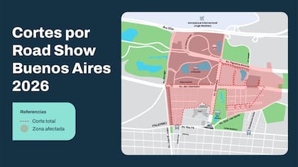 Los cortes contemplados por la ciudad para el Road Show de Colapinto