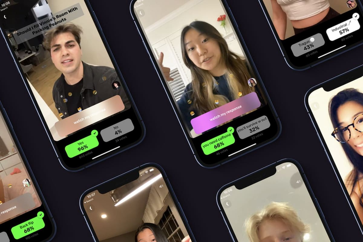 Los creadores de contenido de NewNew publican sus sondeos en formato de video