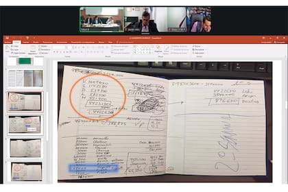 Los cuadernos con la contabilidad de la organización criminal