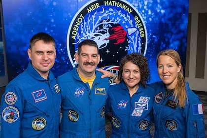 Los cuatro astronautas de la misión Crew-12
