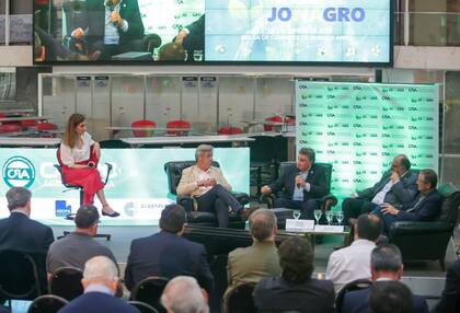 Los cuatro dirigentes en la jornada