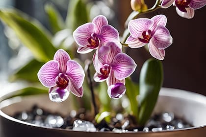Los cubos de hielo pueden estimular el crecimiento de las flores en las orquídeas