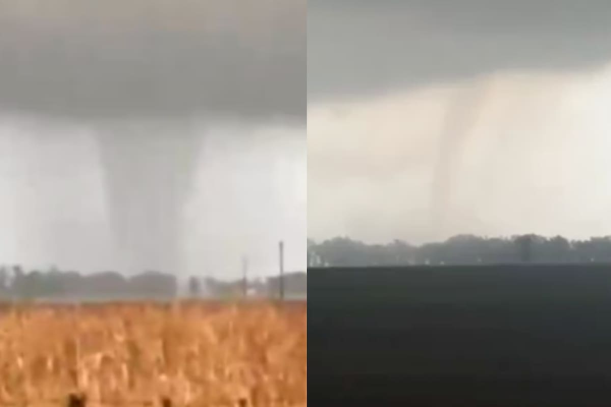 Los cuidadanos de la zona de Las Flores pudieron ver la silueta del tornado en el horizonte