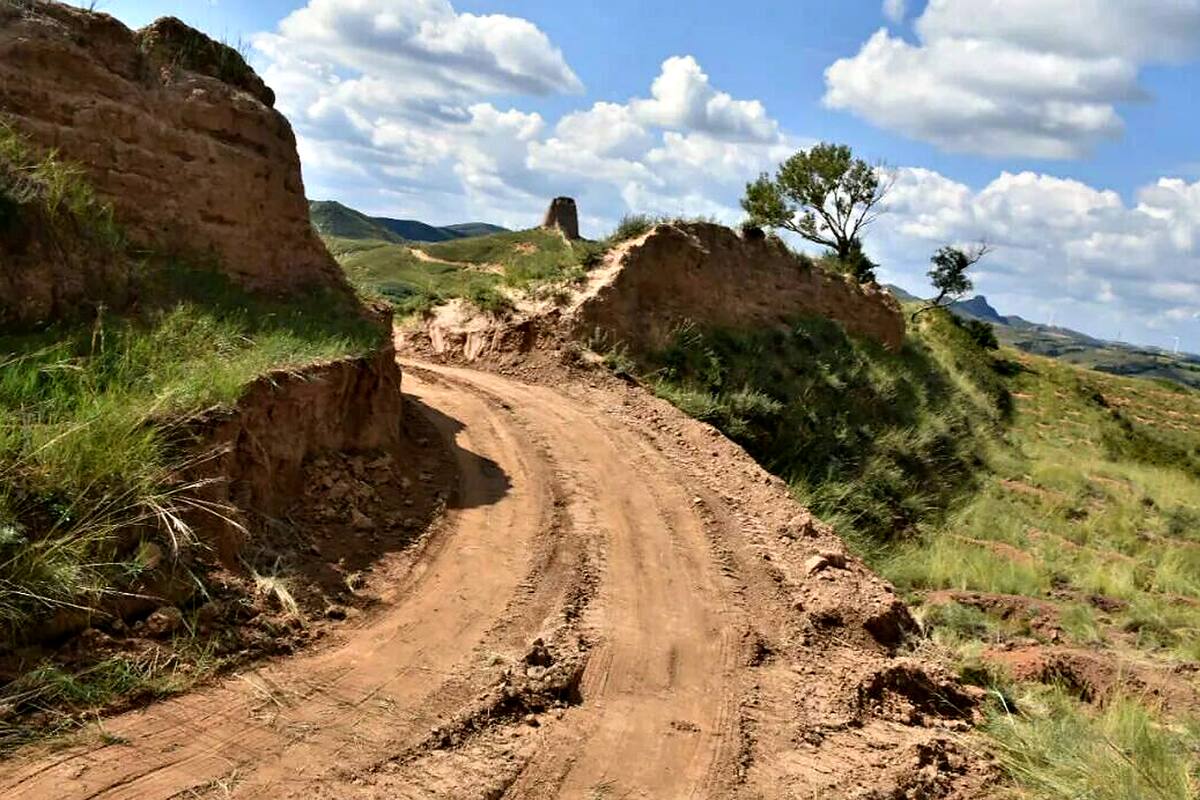 Los daños causados a la Gran Muralla en la provincia de Shanxi.