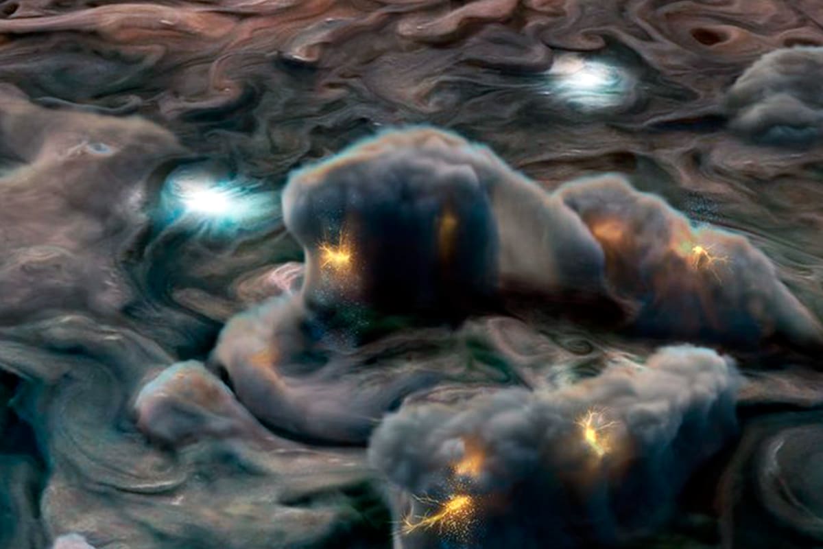 Los datos de las tormentas eléctricas son el resultado de la misión Juno en el planeta más grande del sistema solar.