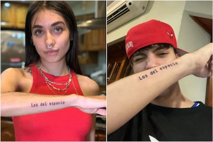 "Los del espacio", el tatuaje que comparten María Becerra y Rusherking