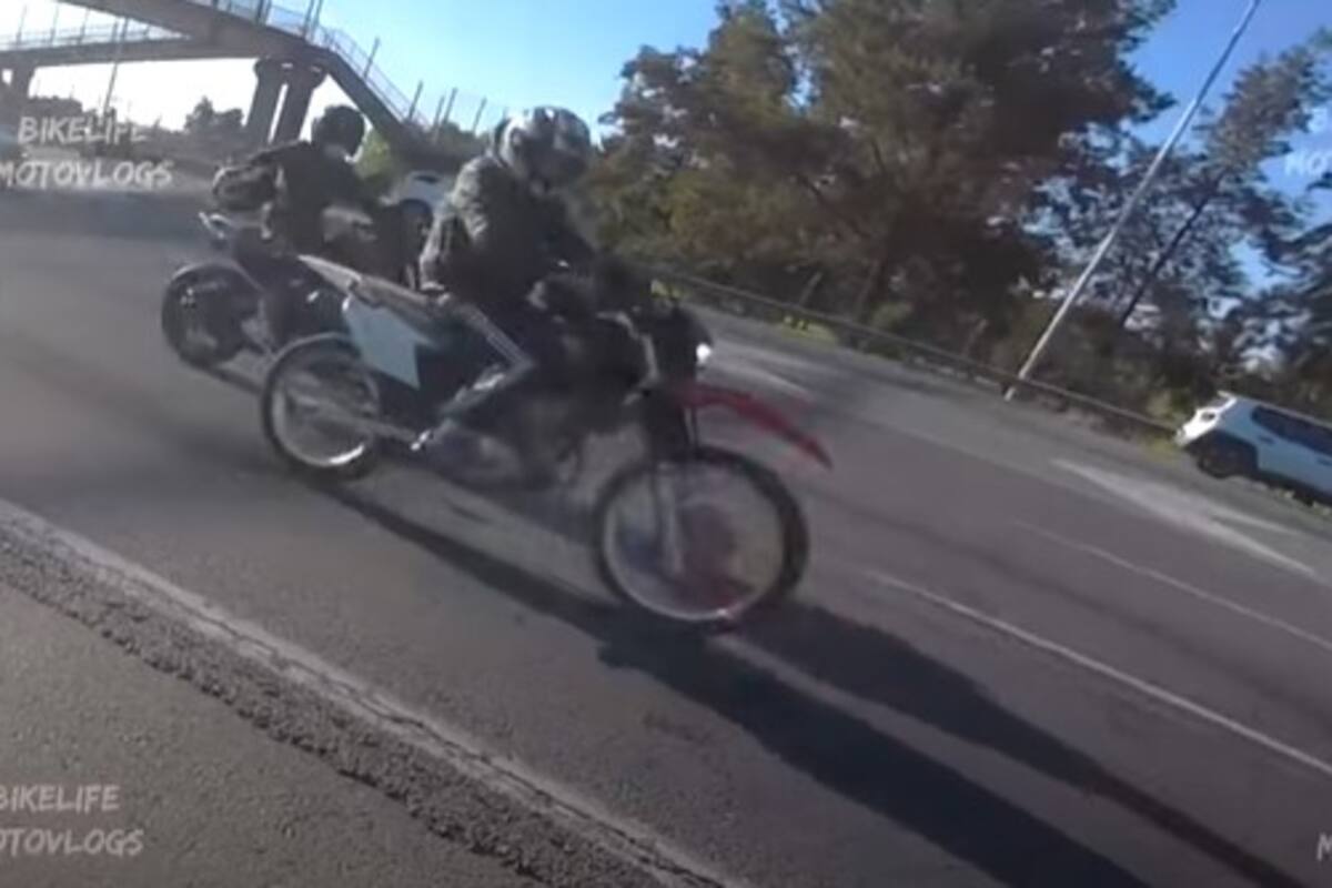 Los delincuentes que robaron al motociclista en Panamericana