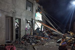 Los departamentos, apuntalados tras la explosión, por el riesgo de desmoronamiento.