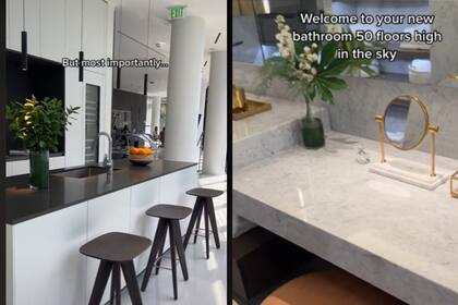 Los departamentos que la tiktoker muestra se caracterizan por tener salas amplias y hermosas vistas