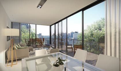 Los departamentos tienen dos a tres dormitorios en Lafinur y Cabello