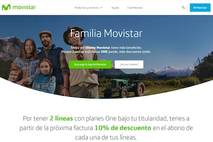 Los descuentos de Movistar se aplican para las líneas bajo un único titular y van desde el 10 hasta el 25 por ciento según la cantidad de abonos