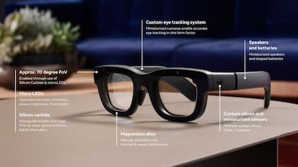 Los detalles de hardware de los anteojos Orion que presentó Meta