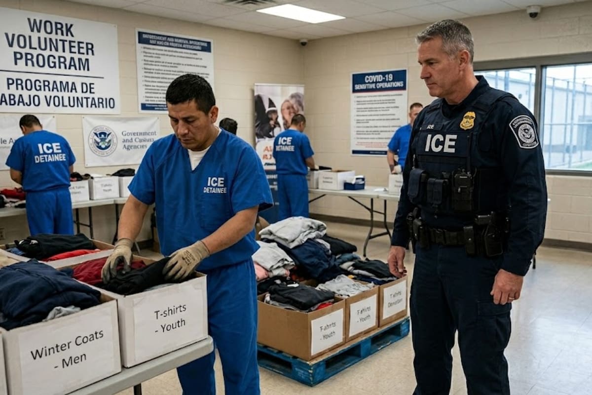 Los detenidos del ICE pueden aplicar a un programa de trabajo voluntario para obtener una recompensación económica a cambio