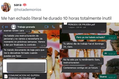 Los devastadores mensajes que recibió horas después por parte de sus empleadores