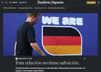 Los diarios de Alemania reaccionaron a la eliminación de su seleccionado ante Paraguay.