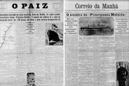 Los diarios de Brasil informaron la tragedia el miércoles 26 de octubre de 1927