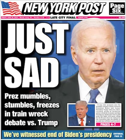 Los diarios de EE.UU. dieron sus sensaciones sobre el debate de Trump y Biden